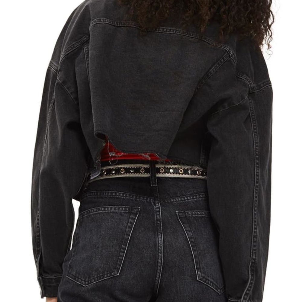 TopShop Crop Denim Jacket - Picture 2 of 3
